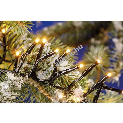 EGB LED-200 mini fürtös fényfüzér 200 LED melegfehér 2m világított 7m IP44 30V 3,6W