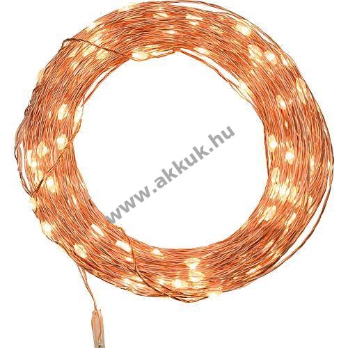 Lotti LED mikro fényfüzér réz 200 LED melegfehér 45378