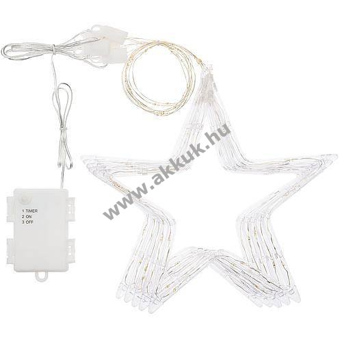 Lotti LED függöny 8 csillaggal 176LED melegfehér timer IP44 1,75m világító hossz 6,75m 76426