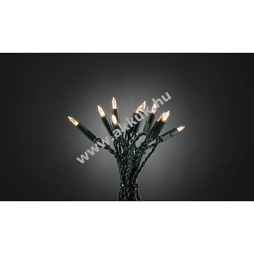 Konstsmide LED minilánc One String 50 LED melegfehér 230V 7,35m zöld 6303-120