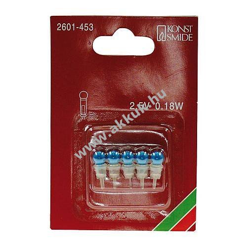 Konstsmide pótizzó 2,5V kék 2601-453 5db/csomag