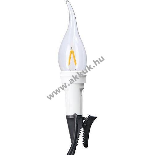 Hellum 16 égős LED szélhatású gyertyafüzér E14 230V melegfehér 250lm