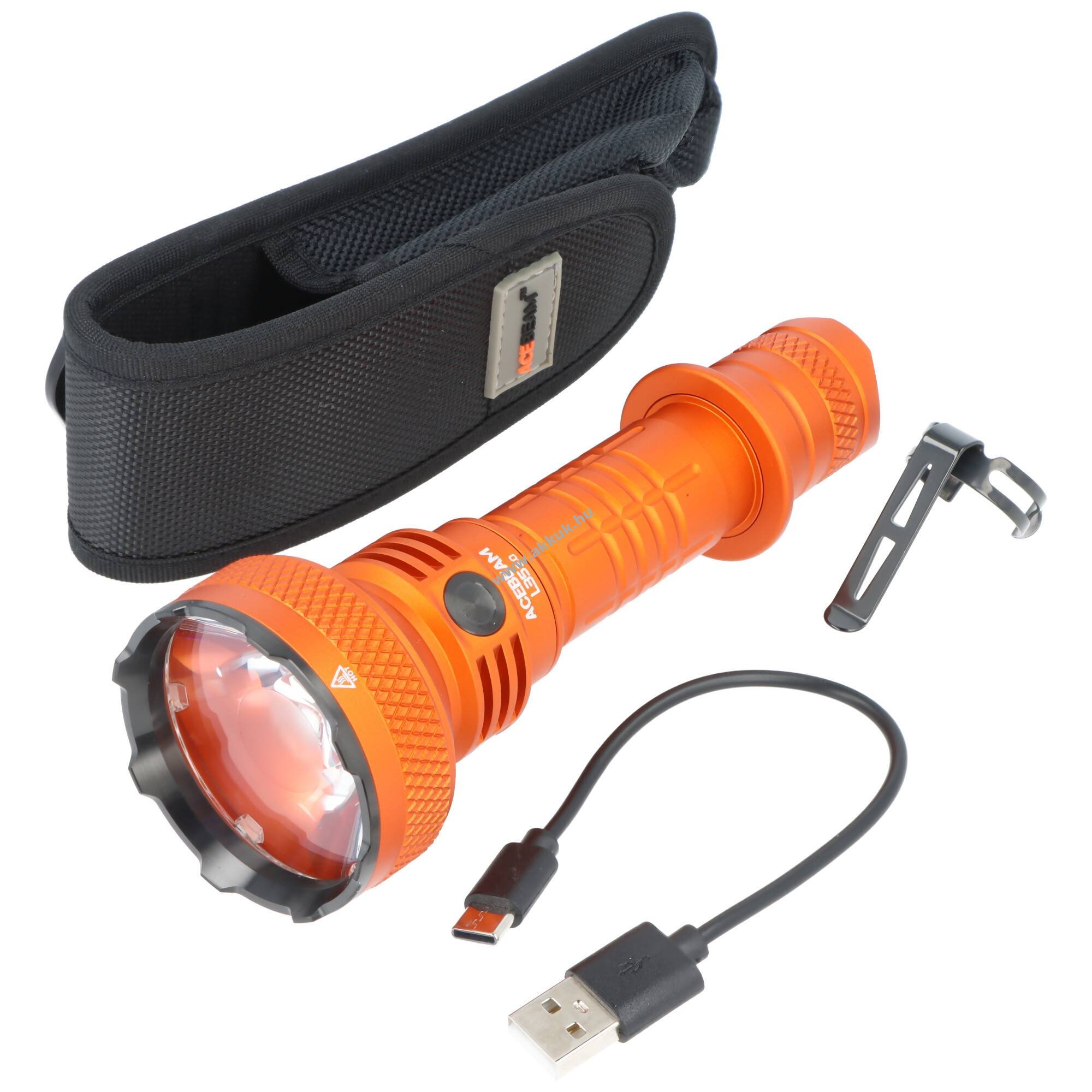 AceBeam L35 2.0 taktikai zseblámpa 5000lm 650m narancs akku nélkül tartozéktokkal
