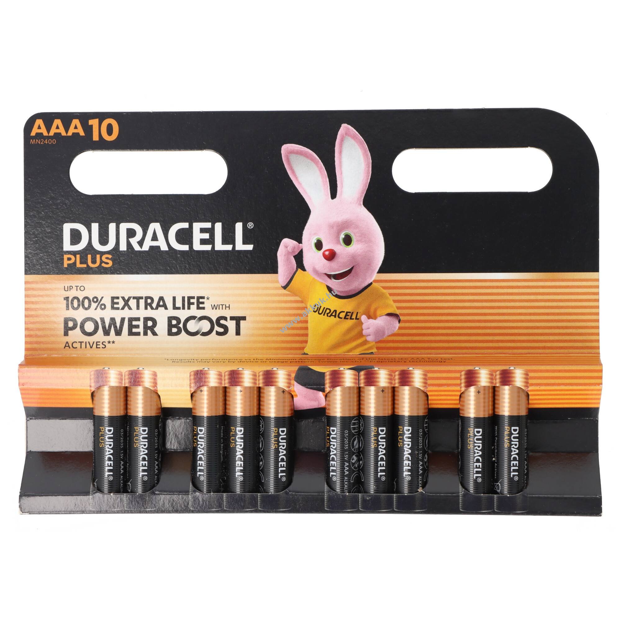 Duracell Plus Power MN2400 AAA (mikro) elem 10db/csomag