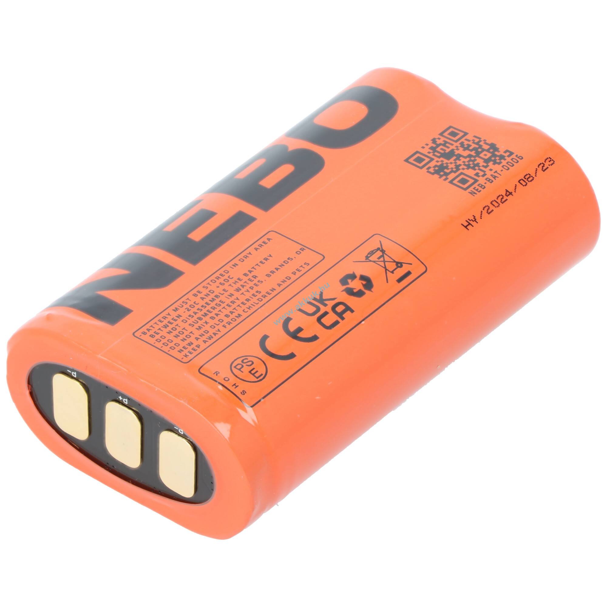 NEBO 2x21700 3,7V 9000mAh zseblámpa akku Li-Ion