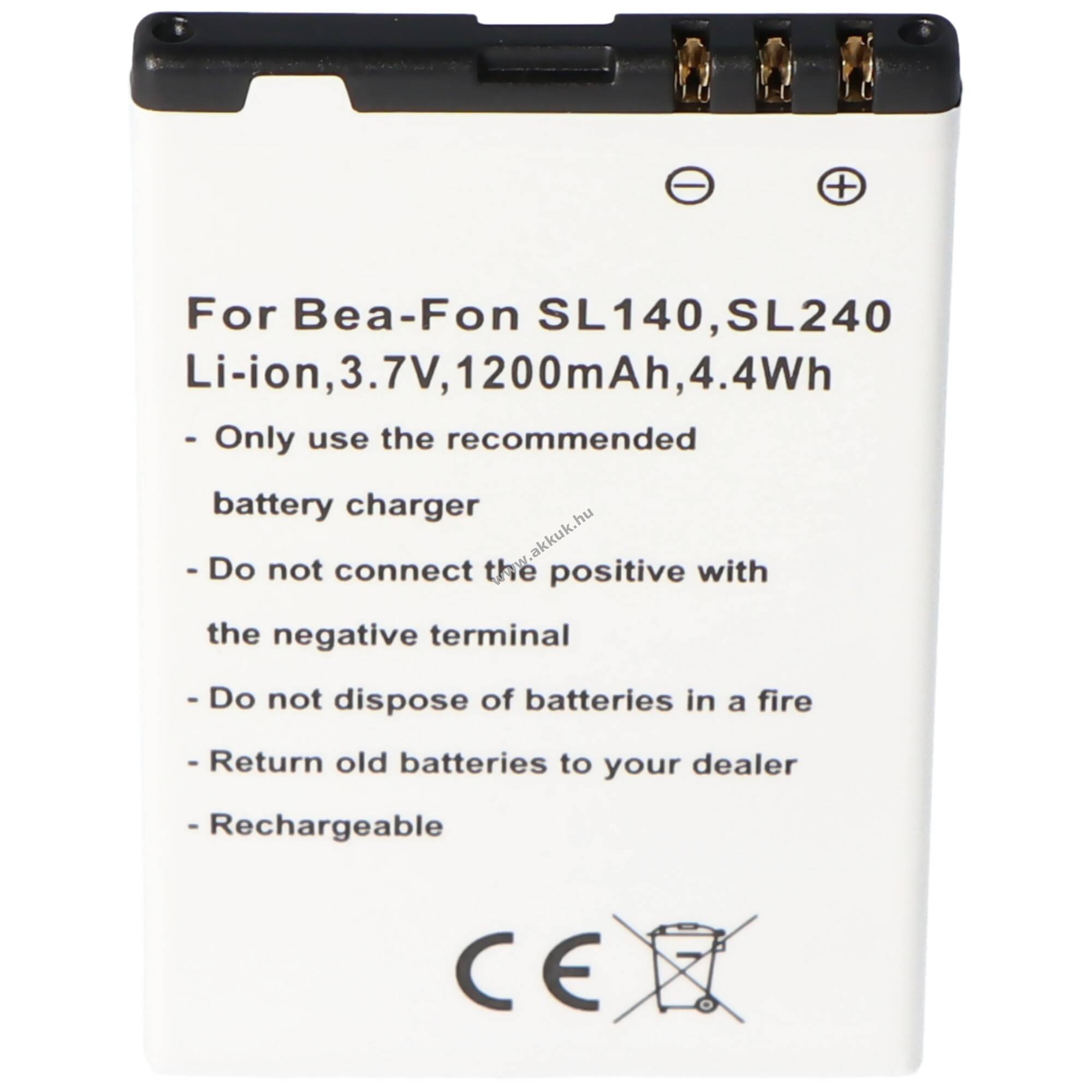 Helyettesítő akku Bea-Fon SL140 SL240 BS-03 EP-600 RCB01P04 mobiltelefon