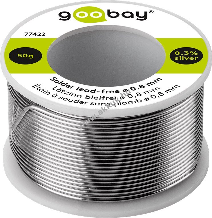 Goobay Essential ólommentes forraszón 0,8mm 50g 0,3% ezüst 0,7% réz 99% ón No-Clean