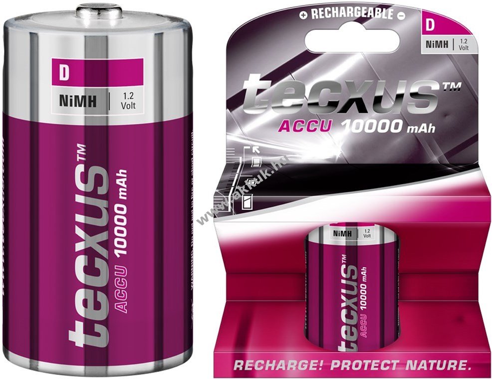 Tecxus Rechargeable HR20 D (góliát) akku 1,2V 10000mAh 1db/csomag NiMH akciós termékkép 1