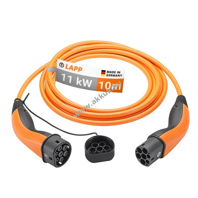 LAPP MOBILITY Type 2 töltőkábel 11kW 20A 3-fázisú 10m narancs (5555934049)