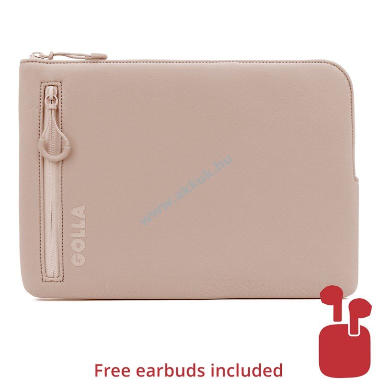Golla laptop tok 14col 35,5cm krémszín Bluetooth fejhallgatóval (szín véletlenszerű)