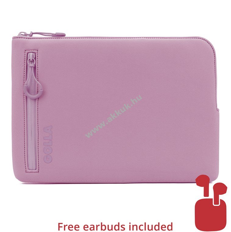 Golla laptop tok 15col Pastel Lilac 38cm Bluetooth fejhallgatóval (szín véletlen)