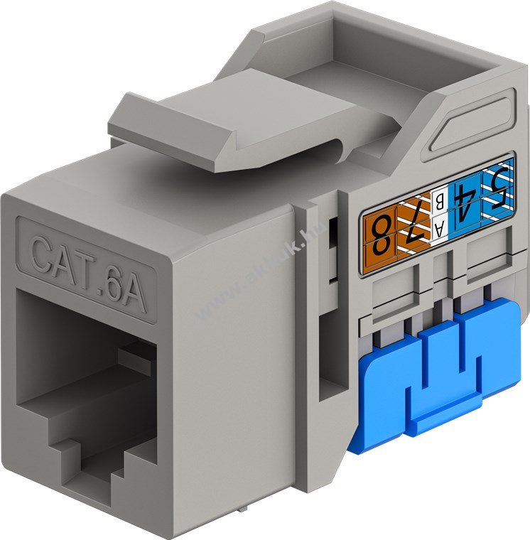 Goobay Keystone-modul RJ45 CAT6A UTP karcsú 16,5mm széles 29mm mély szerszámmentes LSA