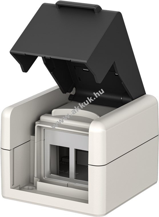 Goobay fali csatlakozódoboz IP44 2x Keystone port kábelátvezetéssel modul nélkül