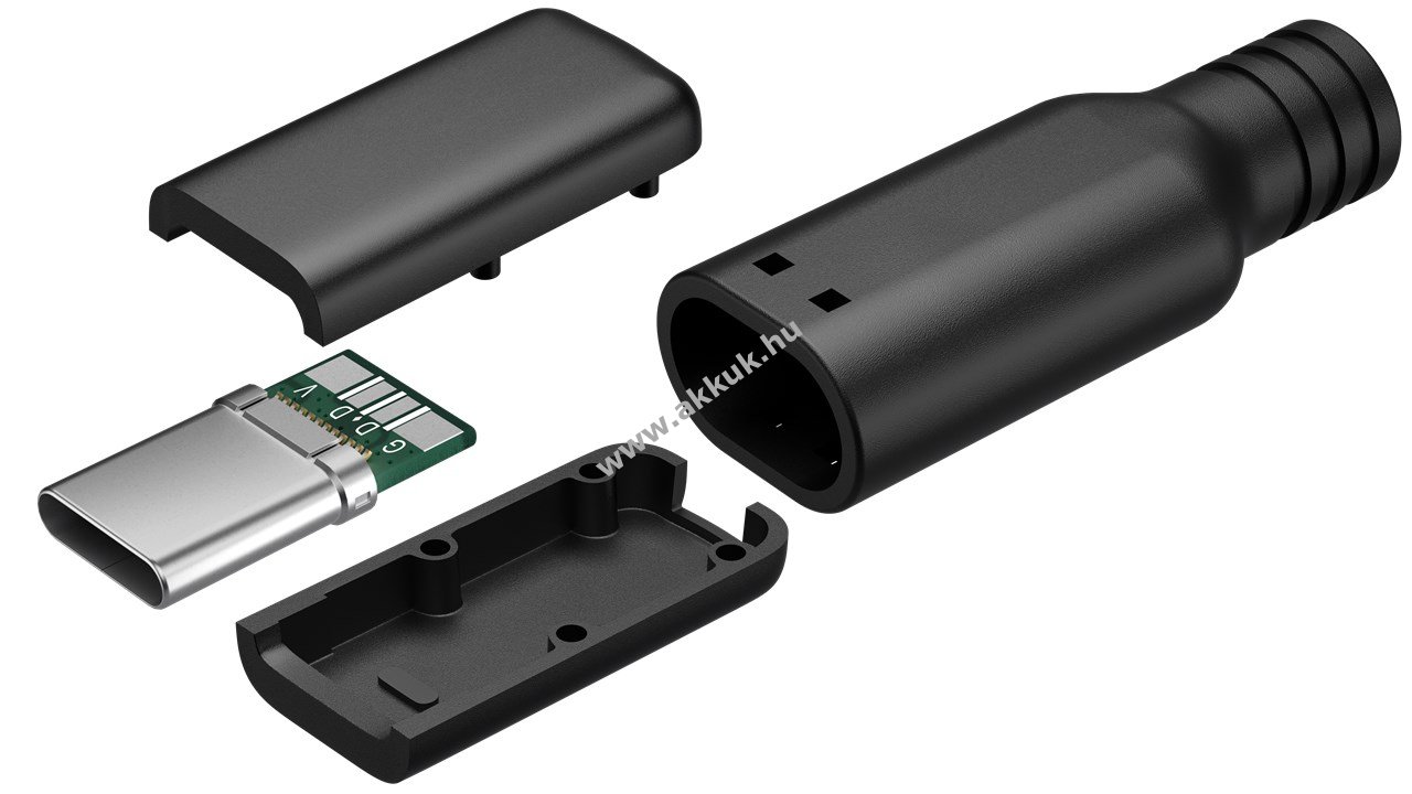 Goobay USB-C csatlakozó forrasztható 15W 3A 480Mbit/s USB2.0