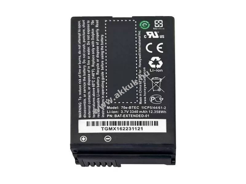 Axcom akku 3,7V 3340mAh Honeywell 70e-BTEC adatgyűjtő Li-Ion