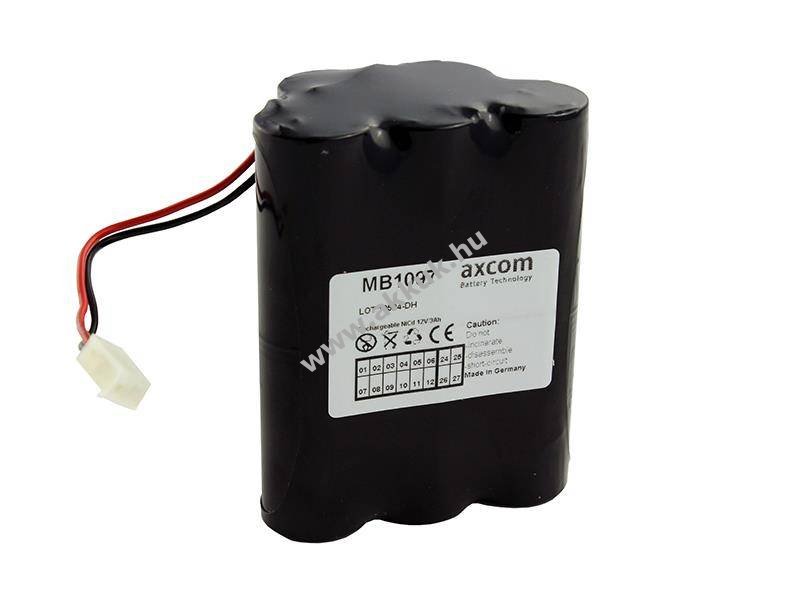 Axcom akku Atmos Atmoport N 12V 3000mAh orvosi NiCd