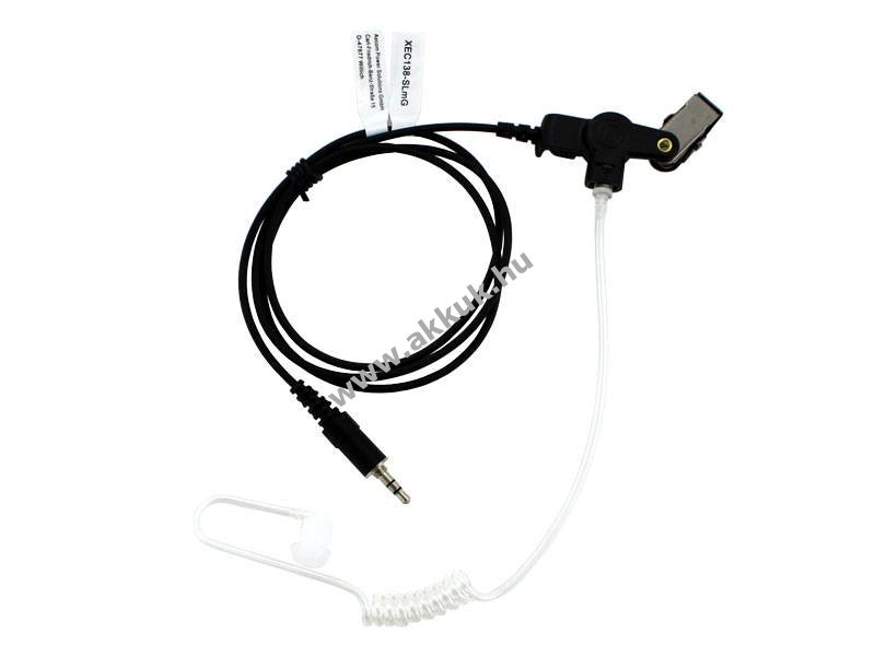 Eredeti Axcom XEC138-SLmG In-Ear fülhallgató bajonett csatlakozó 3,5mm egyenes menetes dugó rádió