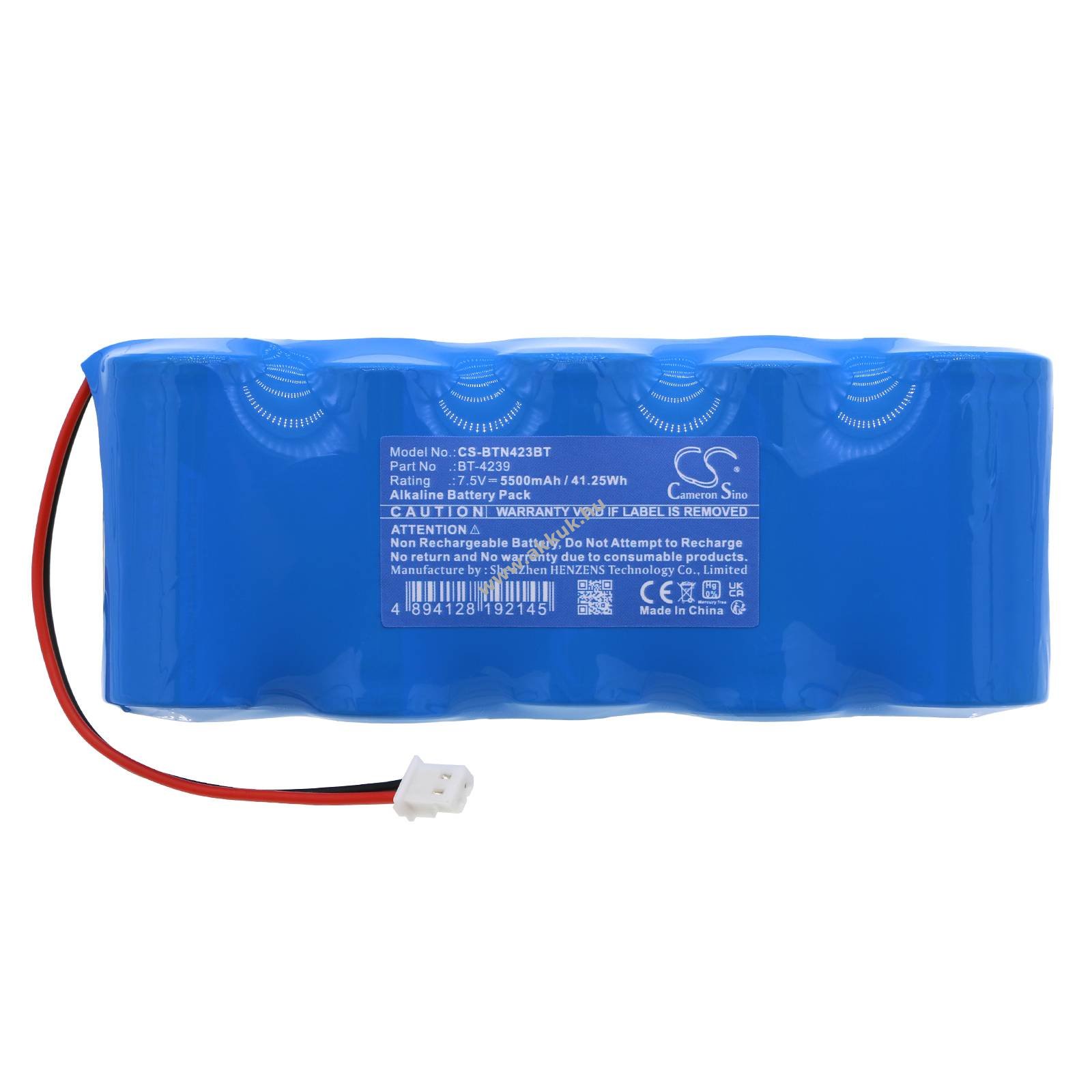 Helyettesítő riasztórendszer elem Bticino 4239 BT-4239 5500mAh 41.25Wh alkáli 7.5V