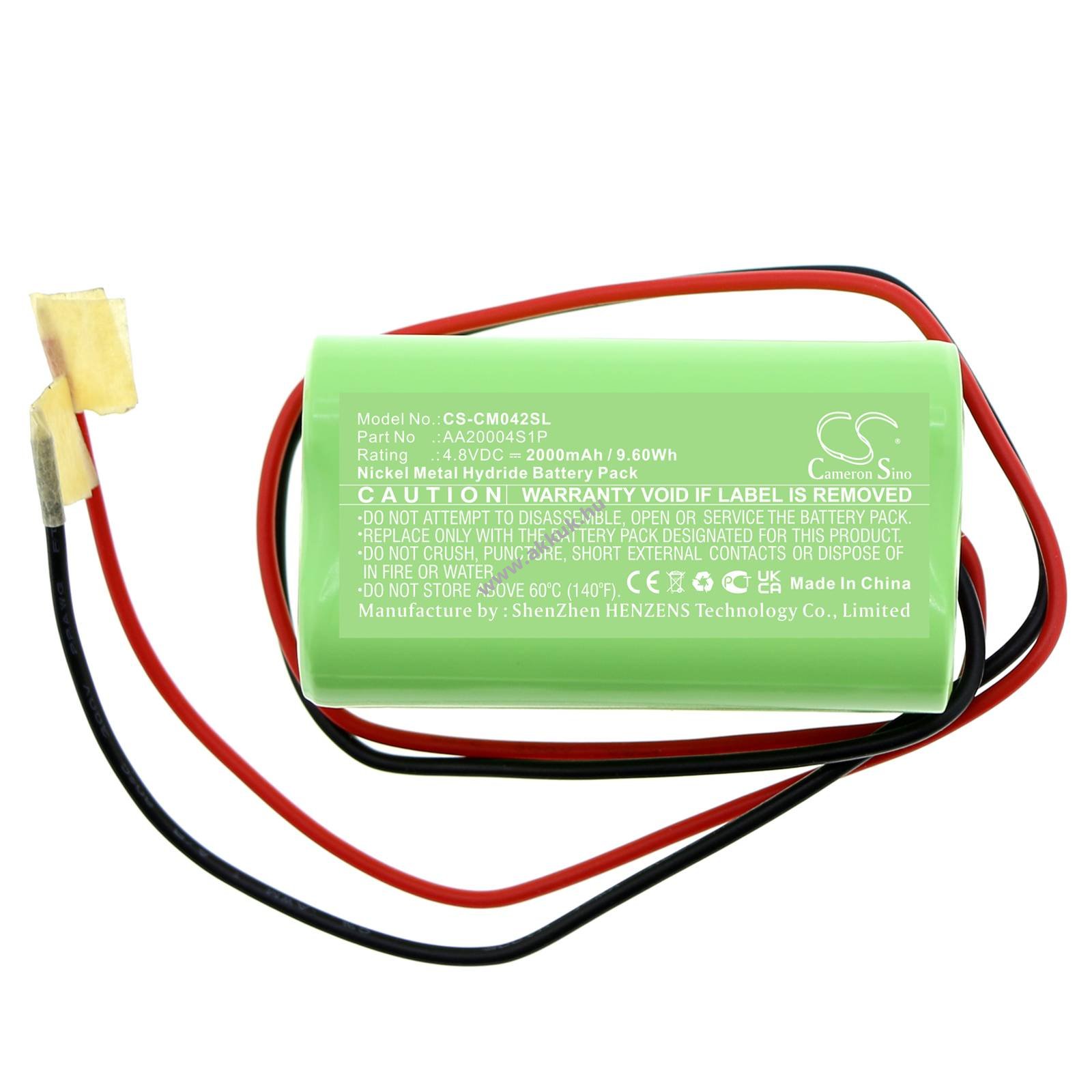 Helyettesítő akkupakk Custom Battery Packs AA20004S1P 2000mAh 9.6Wh 4.8V
