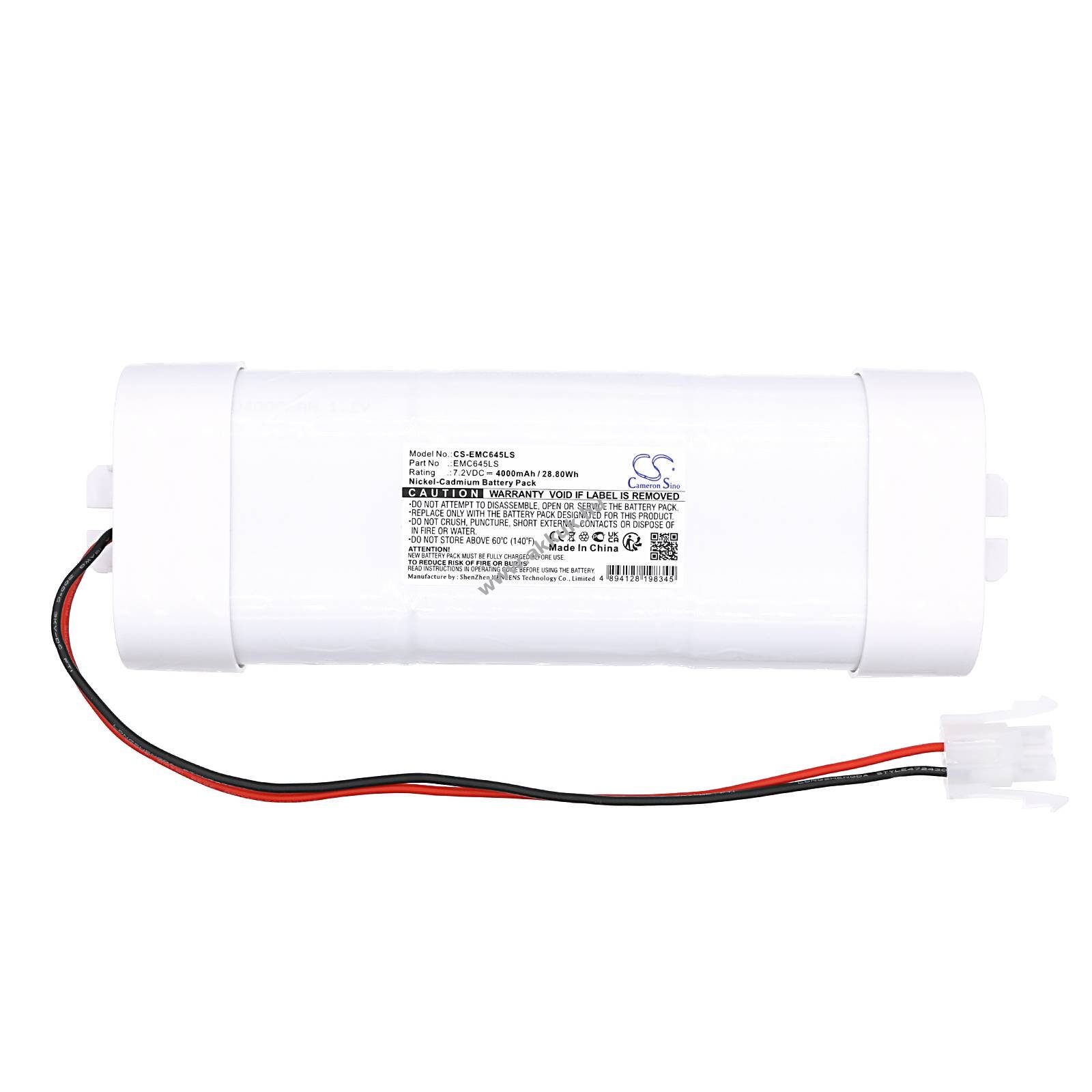 Helyettesítő vészvilágítás akku 4000mAh 28.8Wh 6DH4-5LC5-GL125R-EC 7.2V