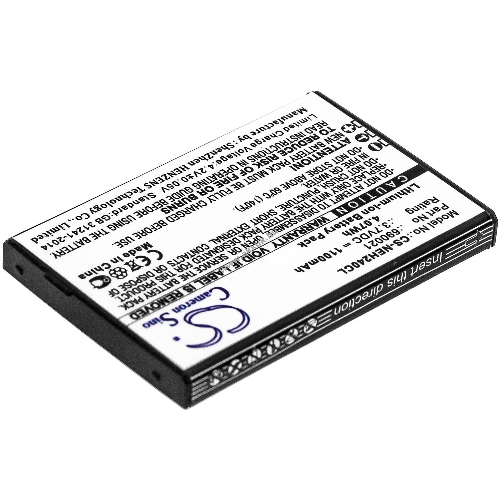 Helyettesítő akku NEC MH240/690021 1100mAh 4.07Wh 3.7V