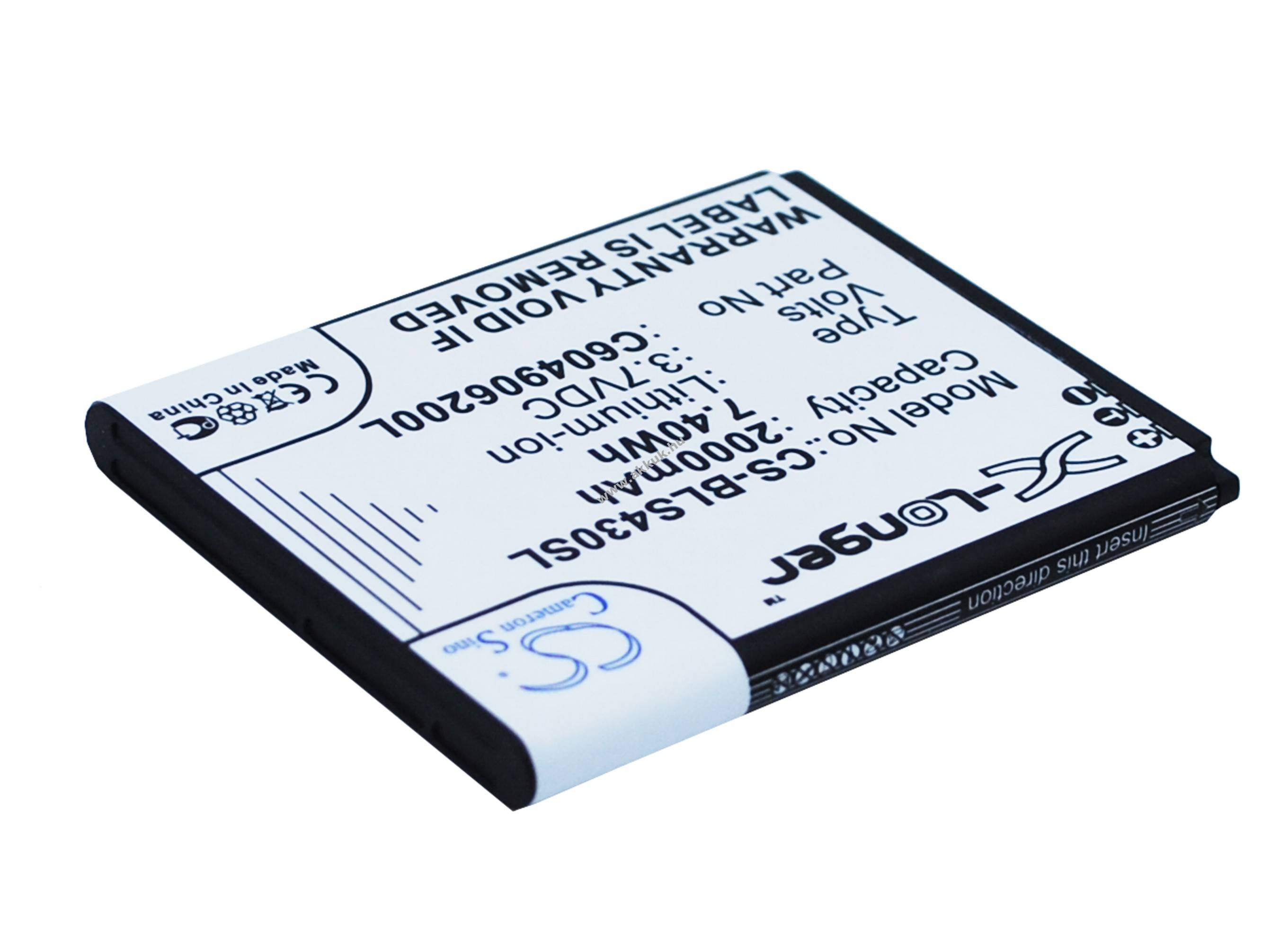 Helyettesítő telefon akku BLU Sport 4.5 C604906200L 3,7V 2000mAh 7,4Wh Li-Ion