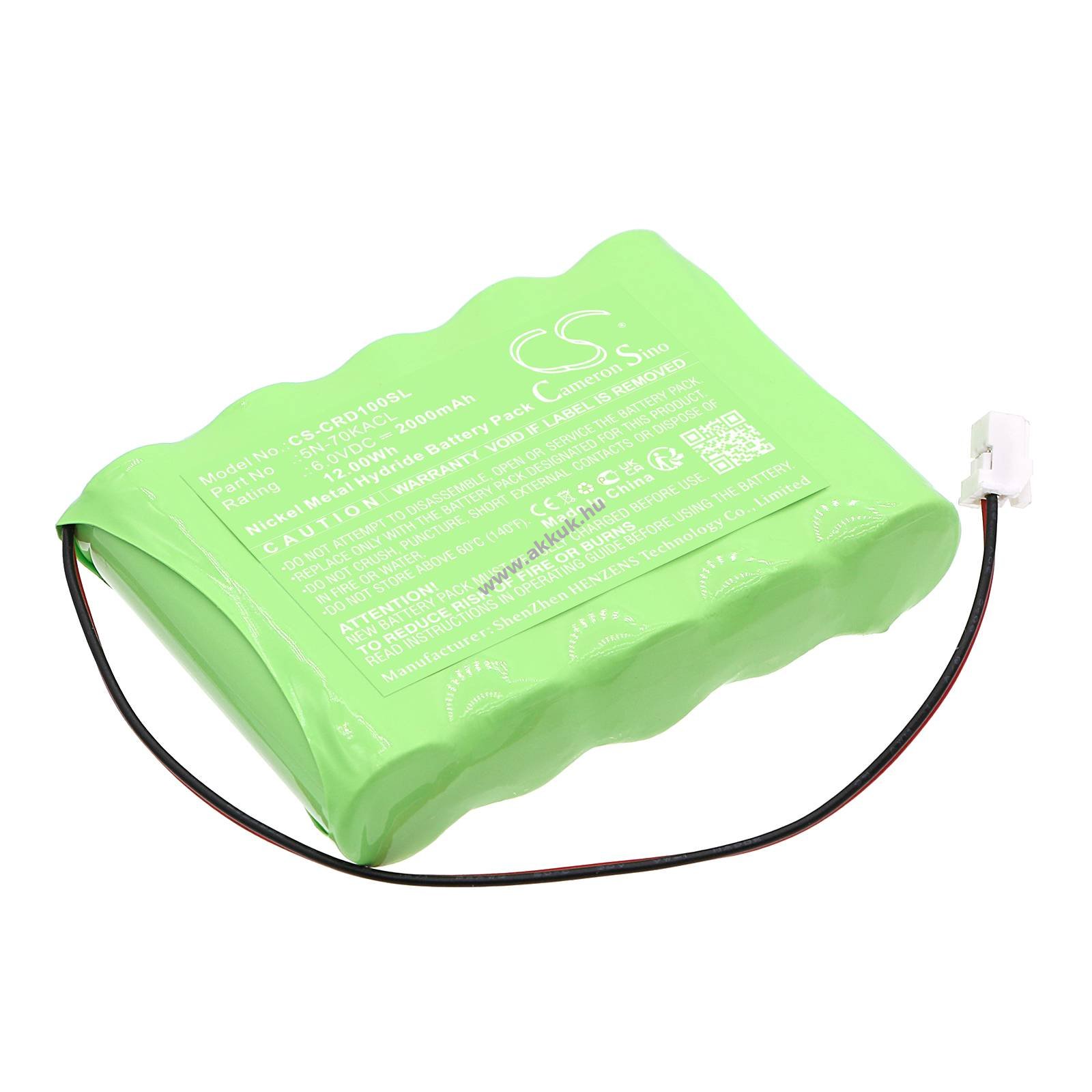 Helyettesítő mérőműszer akku Cedar CD-100M 5N-70KACL 2000mAh 12Wh 6V