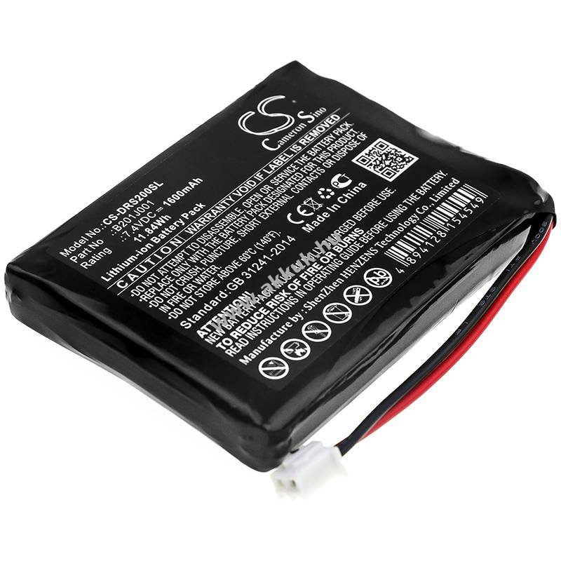 Helyettesítő mérőműszer akku Deviser DS2000 B201J001 1600mAh 11.84Wh 7.4V