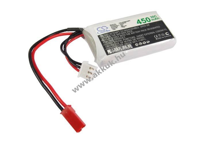 Helyettesítő fpv akku 450mAh 7.4V