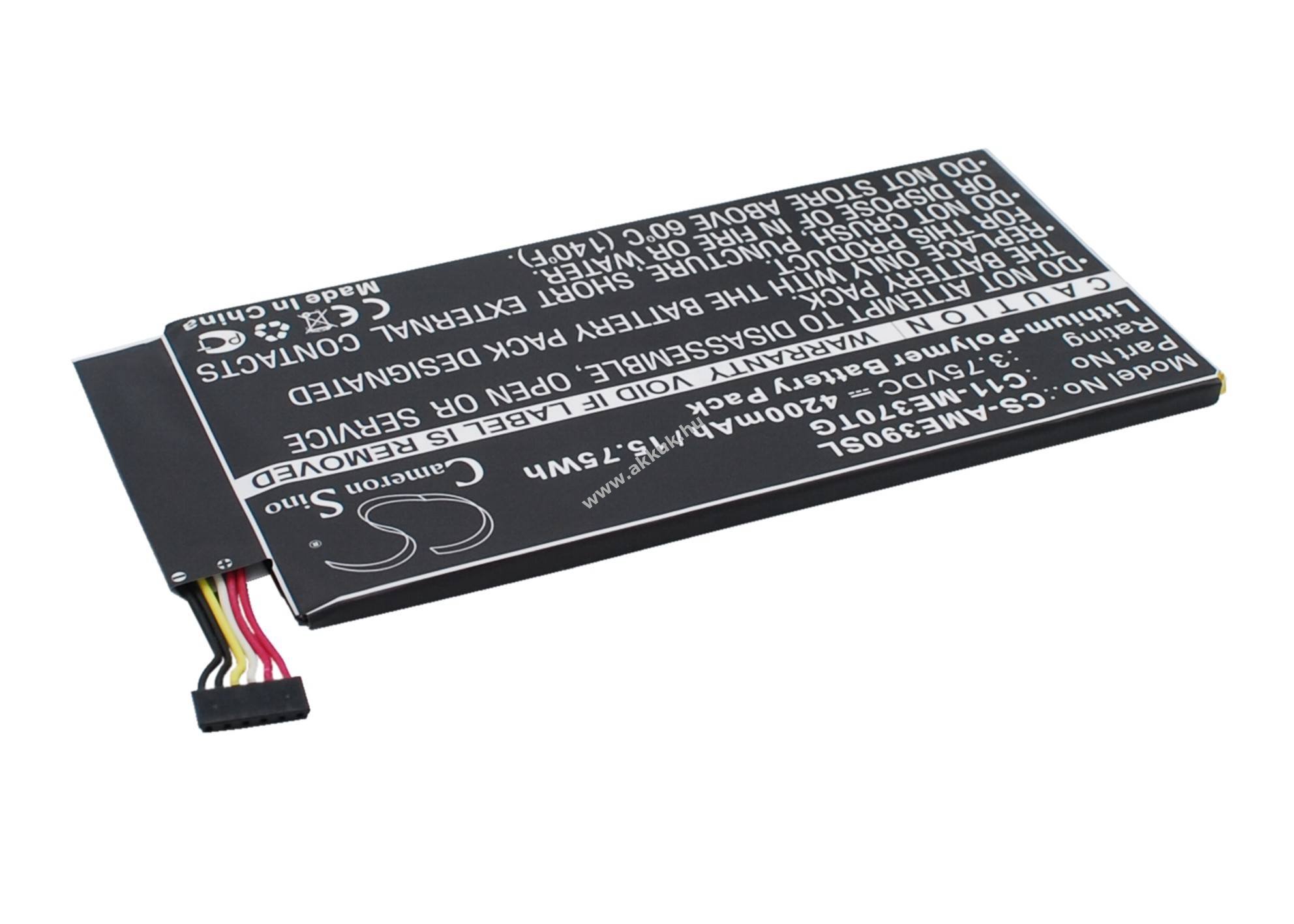 Helyettesítő táblagép akku Asus ME370TG C11-ME370TG 4200mAh 15.75Wh 3.75V