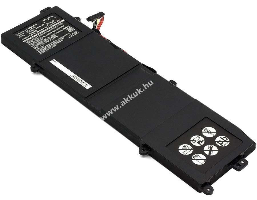 Helyettesítő laptop akku Asus BU400A C22-B400A 7,4V 6750mAh 49,95Wh Li-ion