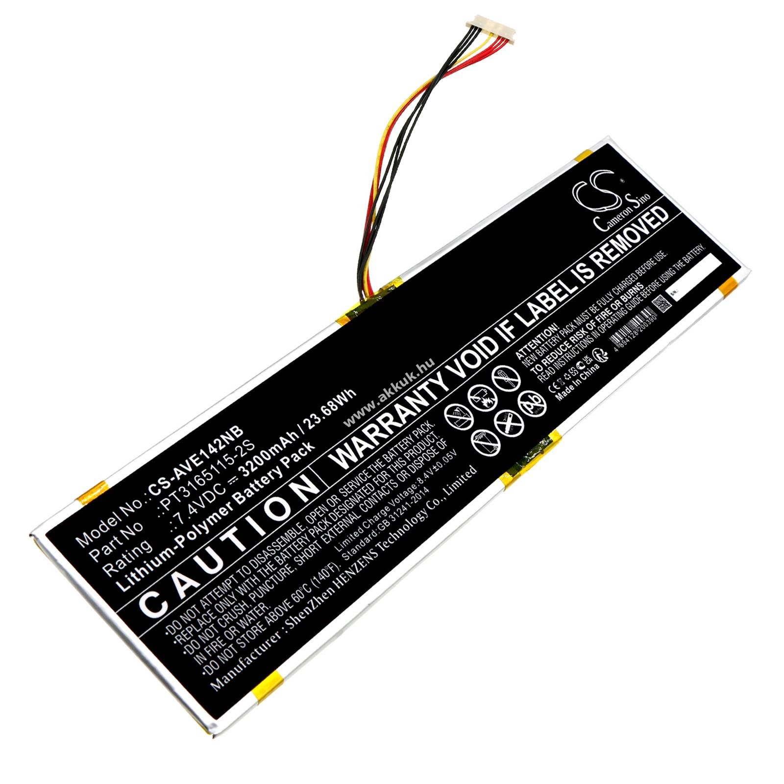 Helyettesítő laptop akku Avita Essential NE14A2 PT3165115-2S 3200mAh 23.68Wh 7.4V