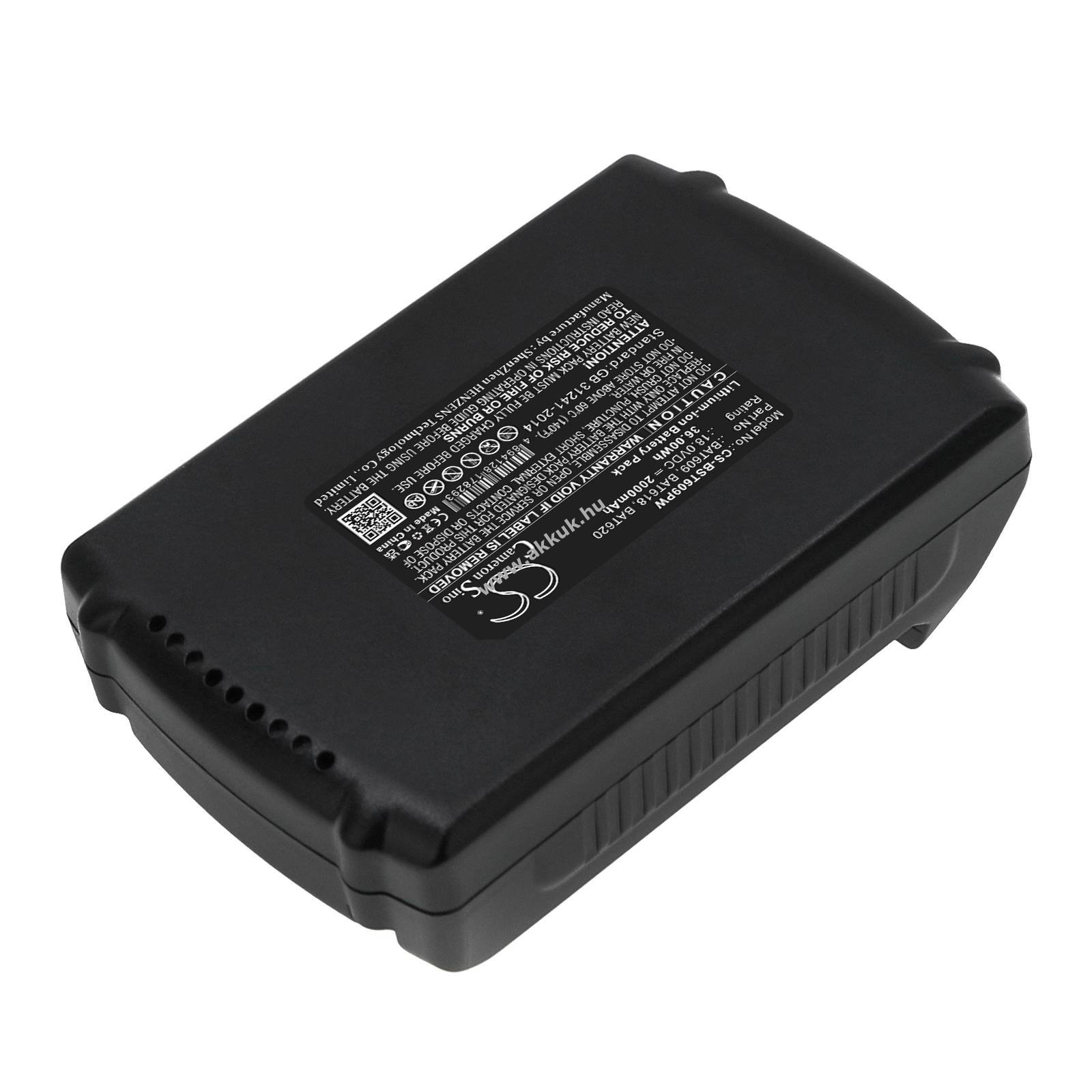 Helyettesítő elektromos szerszámgép akku Bosch GWS 18V-LI 2 607 336 091 2000mAh 36Wh Li-Ion