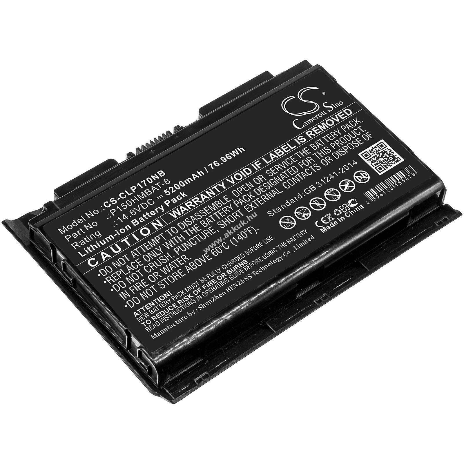 Helyettesítő laptop akku Thunderobot Sager NP9130 5200mAh/76.96Wh 14.8V
