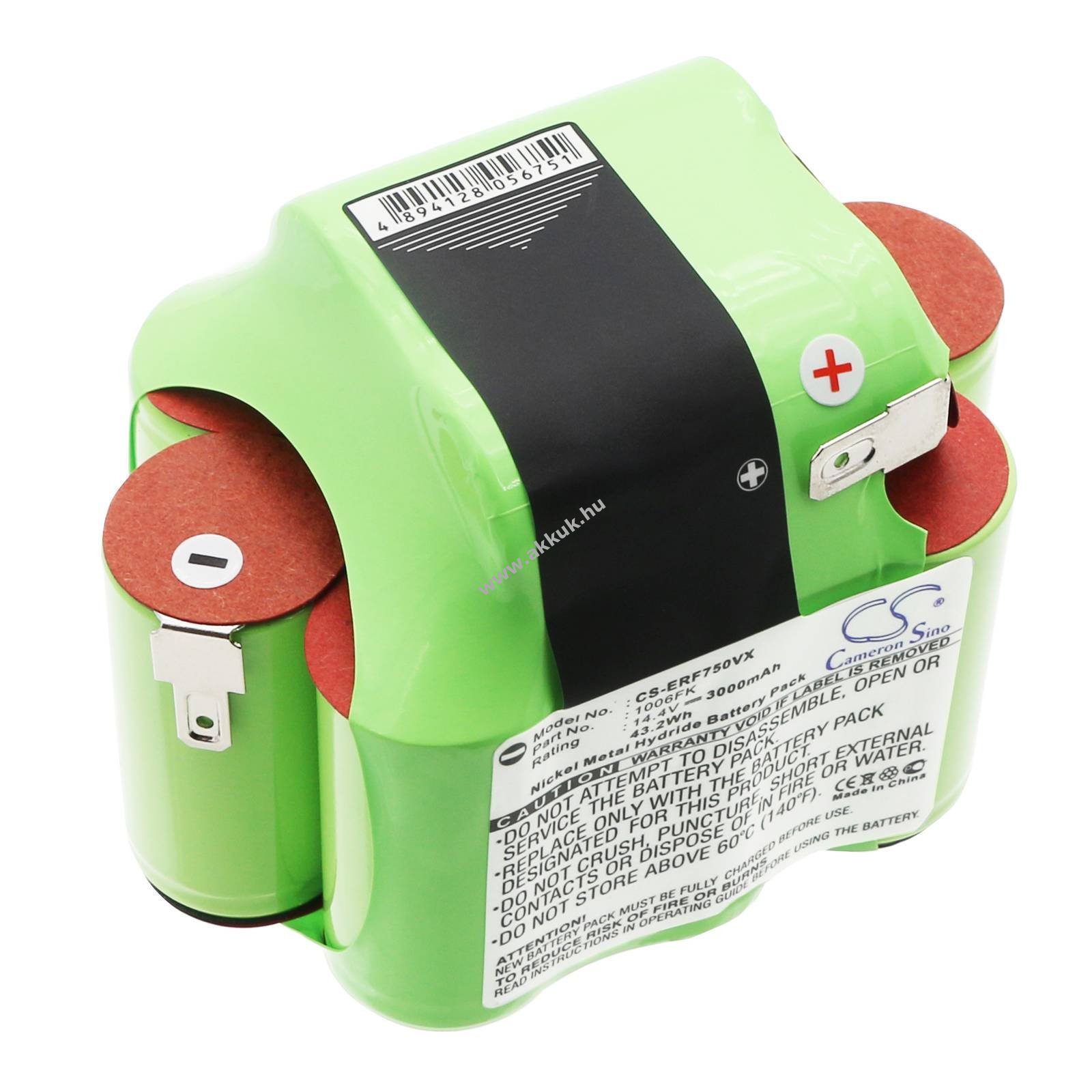 Helyettesítő porszívó akku Shark EP750/1006FK 3000mAh 43.2Wh Euro Pro Li-ion 14.4V