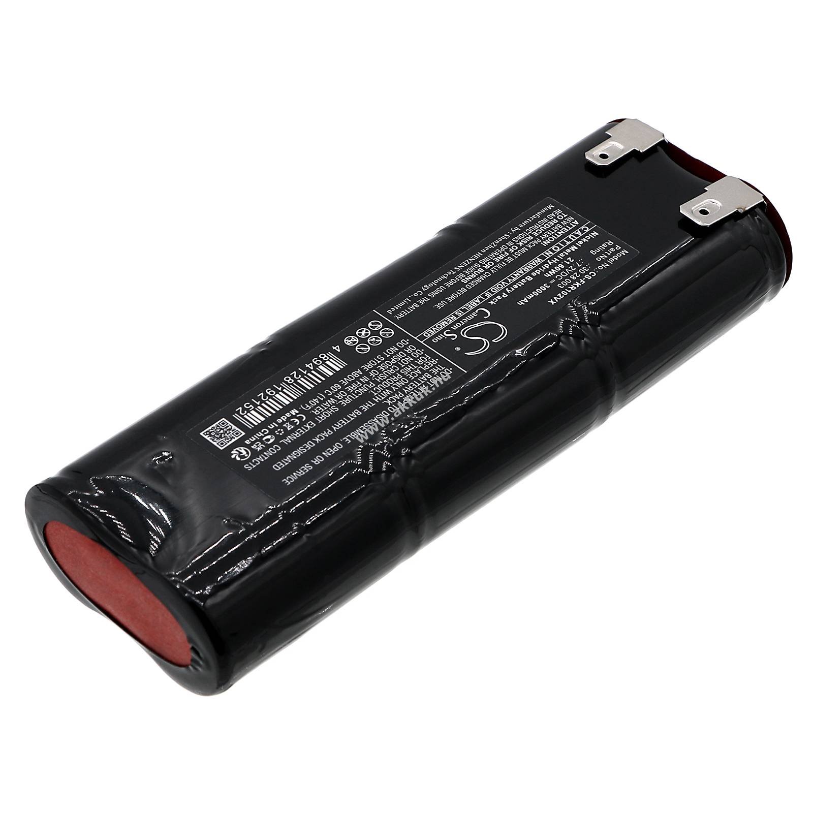 Helyettesítő porszívó akku Fakir Inotec VC72 30 27 003 3000mAh 21.6Wh 7.2V