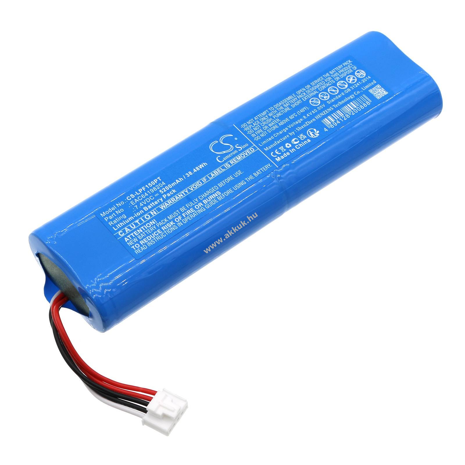 Helyettesítő projektor akku LG PF50KA EAC64198204 5200mAh/38.48Wh 7.4V