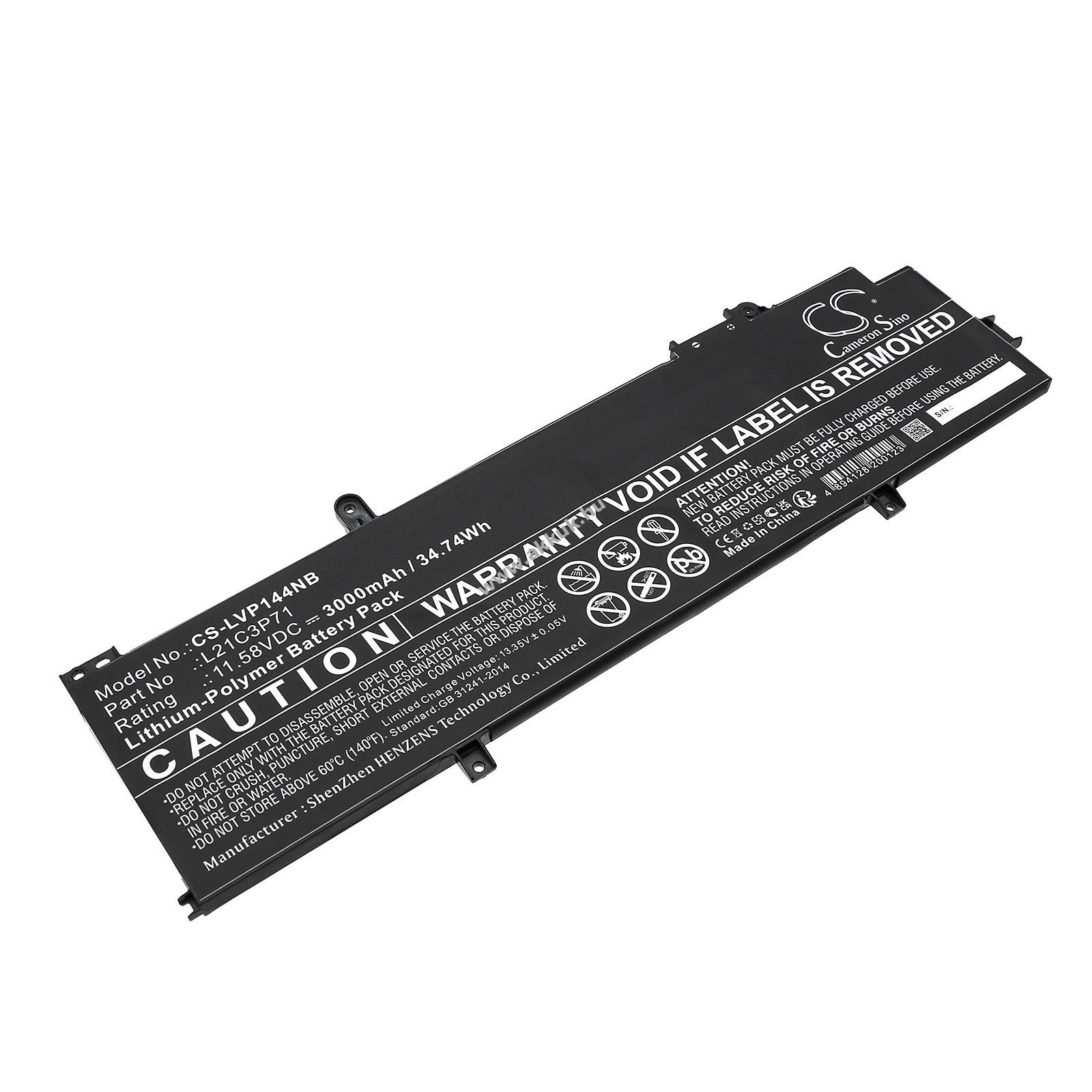 Helyettesítő laptop akku Lenovo ThinkPad P14S Gen3 L21C3P71 3000mAh 34.74Wh Li-Ion 11.58V