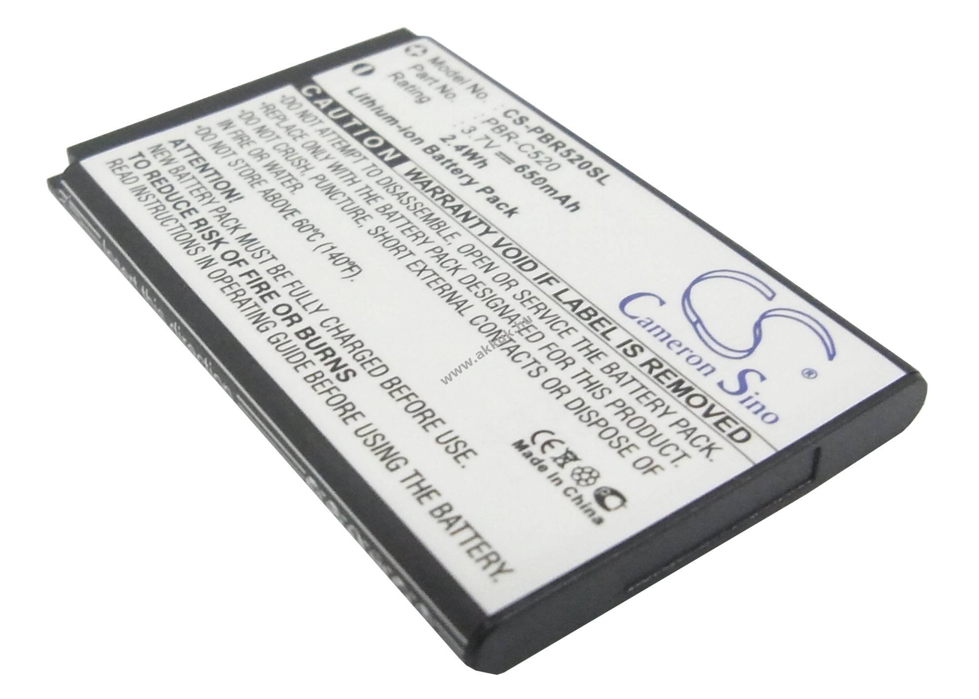 Helyettesítő telefon akku Pantech PN-C520 / PBR-C520 650mAh 2.41Wh 3.7V