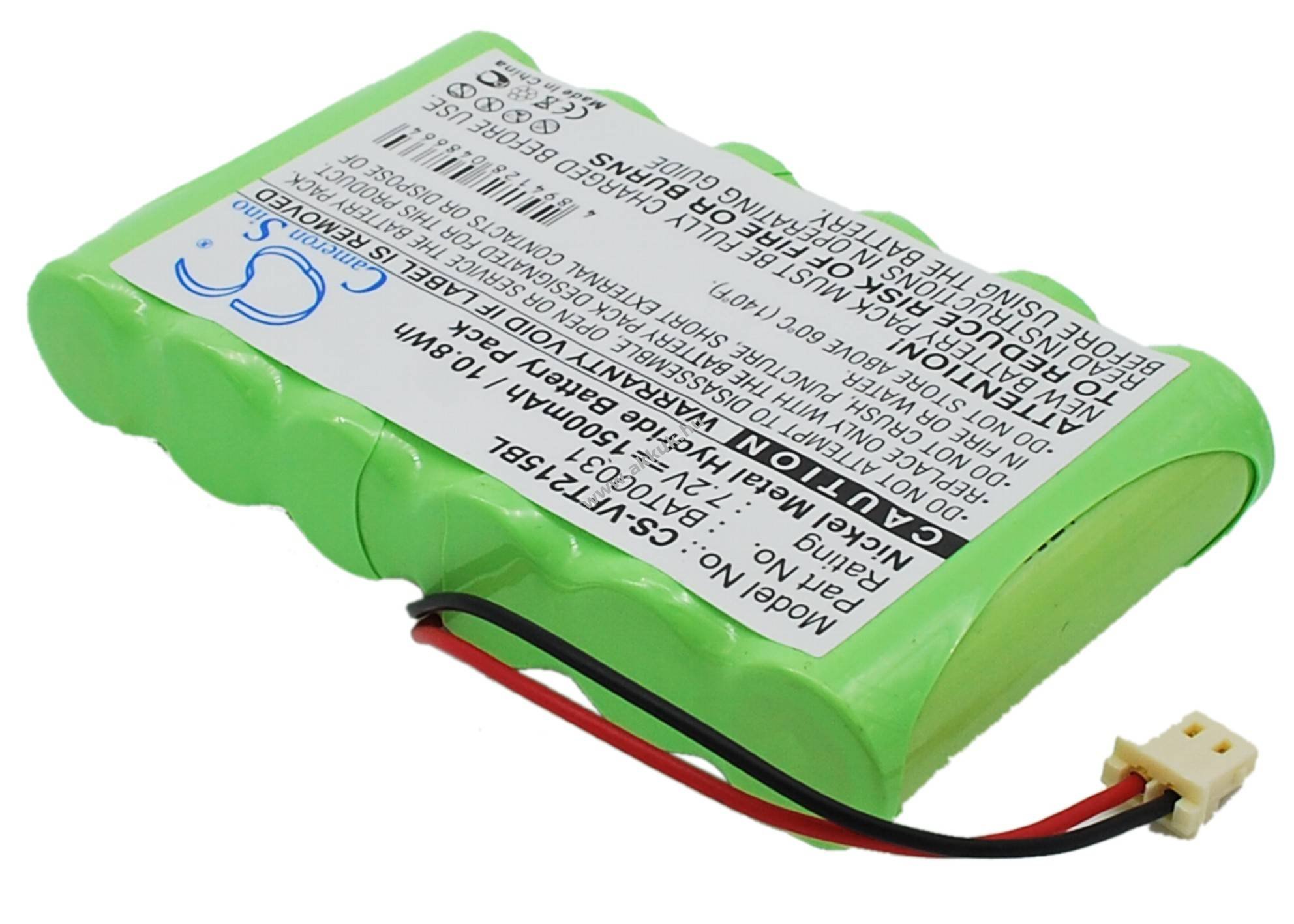 Helyettesítő akku VeriFone Nurit 2159 BAT00031 1500mAh 10.8Wh 7.2V