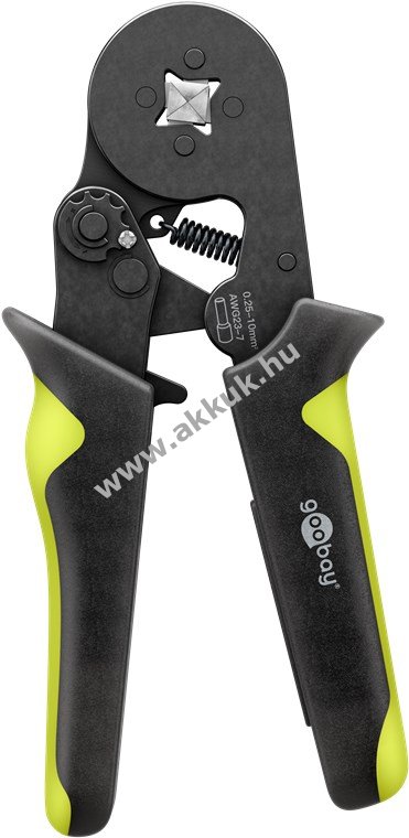 Goobay Tools HSC8 Vierkant krimpfogó 6-4A AWG23/10 szigetelt és szigeteletlen érvéghüvelyekhez