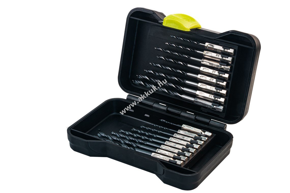 Goobay Tools 16 részes fém- és fafúrókészlet hatlapú szárral, doboz, kompatibilis 77817/77818