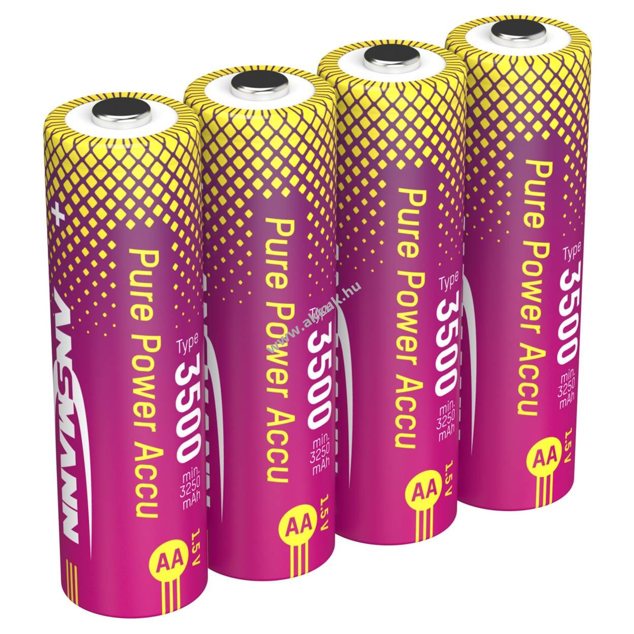 Ansmann Pure Power Mignon ceruza AA akku 1,5V min. 3250mAh típus 3500 4db/csomag Li-Ion
