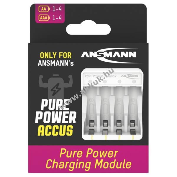 Ansmann Pure Power töltő 1-4 Li-Ion Micro AAA / Mignon ceruza AA USB-C kábellel