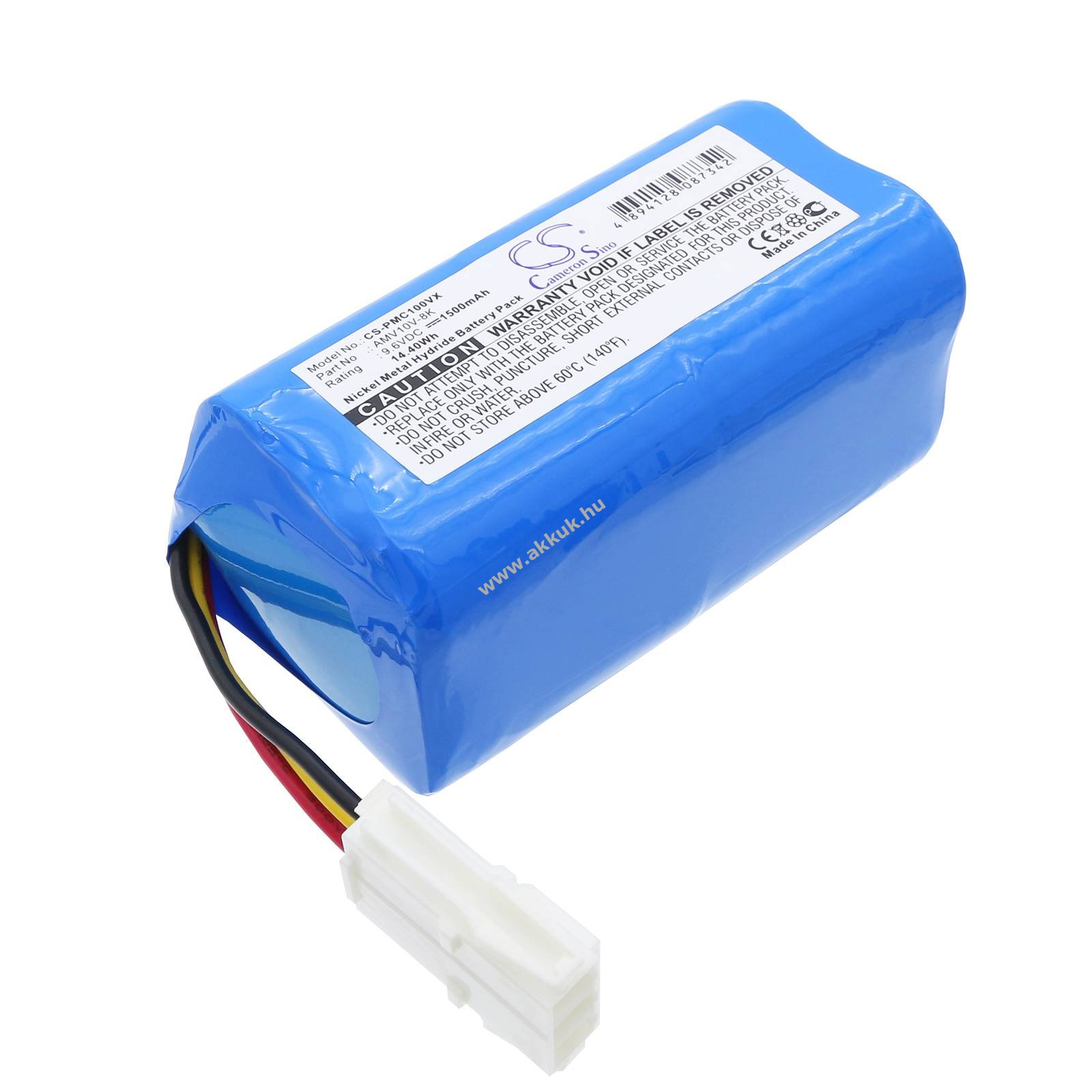 Helyettesítő porszívó akku Panasonic MC-B10P AMV10V-8K 1500mAh 14.4Wh 9.6V