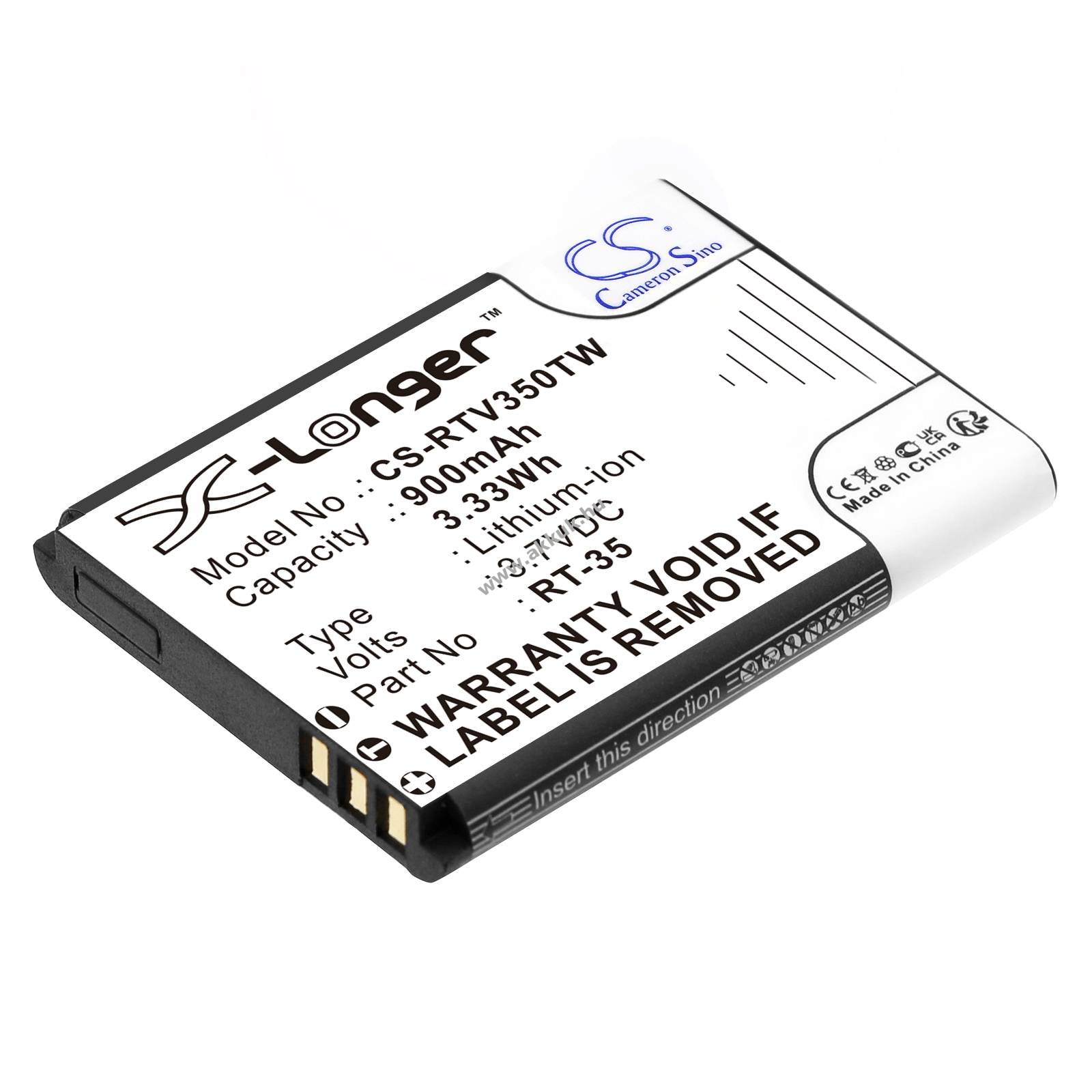 Helyettesítő adóvevő akku Retevis RT35/RT-35 900mAh 3.33Wh 3.7V
