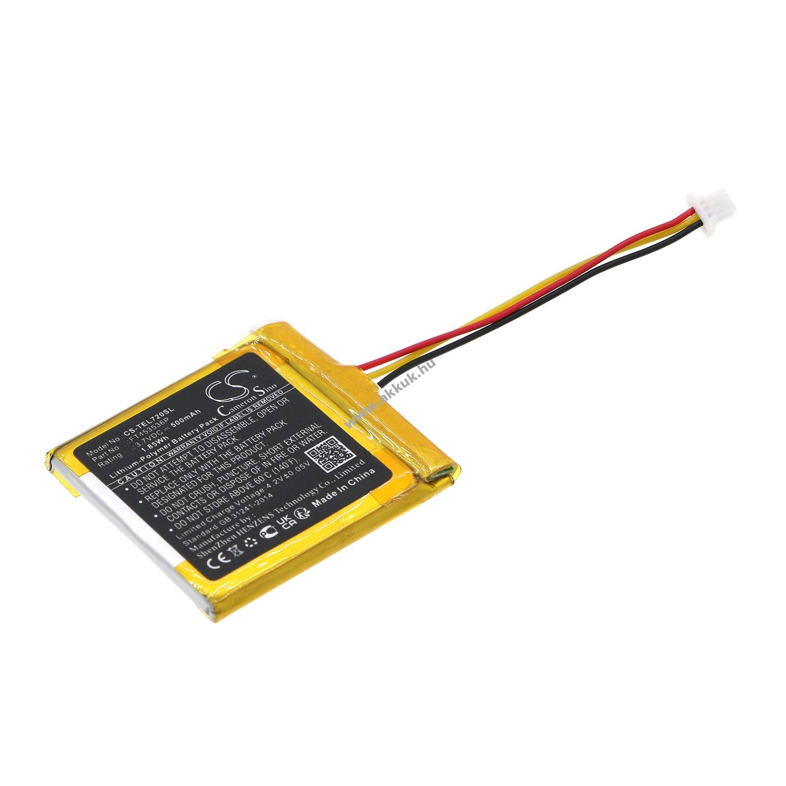 Helyettesítő vezeték nélküli akku Turtle Beach Stealth 700 2Gen FT453536P 500mAh 1.85Wh 3.7V