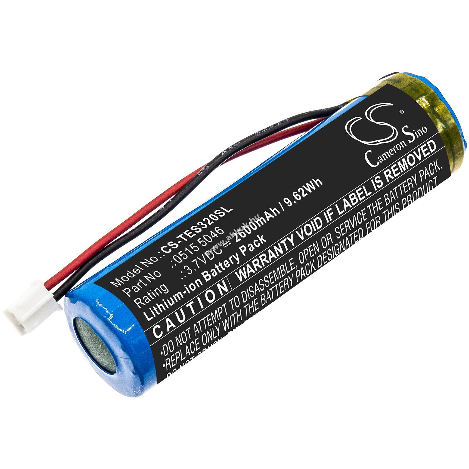 Helyettesítő mérőműszer akku Testo 320 2600mAh 9.62Wh 0515 5046 3.7V