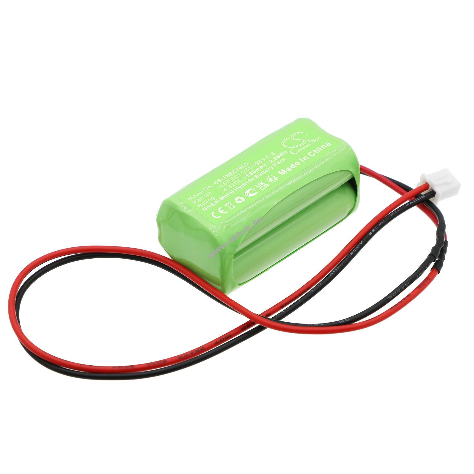 Helyettesítő vészvilágítás akku Thorn Voyager StyleACCU 3h IL570001-V01/19B3-416 600mAh 2.88Wh 4.8V