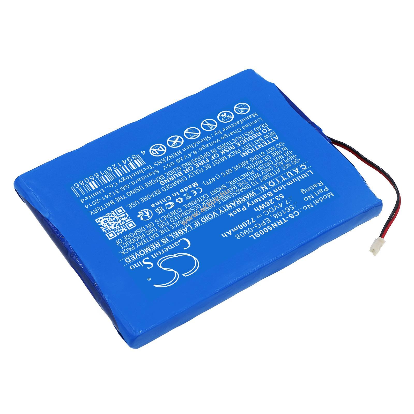 Helyettesítő mérőműszer akku Trimble GPS Net R5 56108 7200mAh 53.28Wh 7.4V
